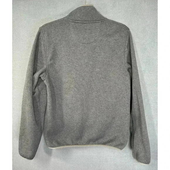 LL Bean Fleece Pullover Men's Small Gray Slightly Fitted Snap T Outdoor Hiking - Picture 3 of 7